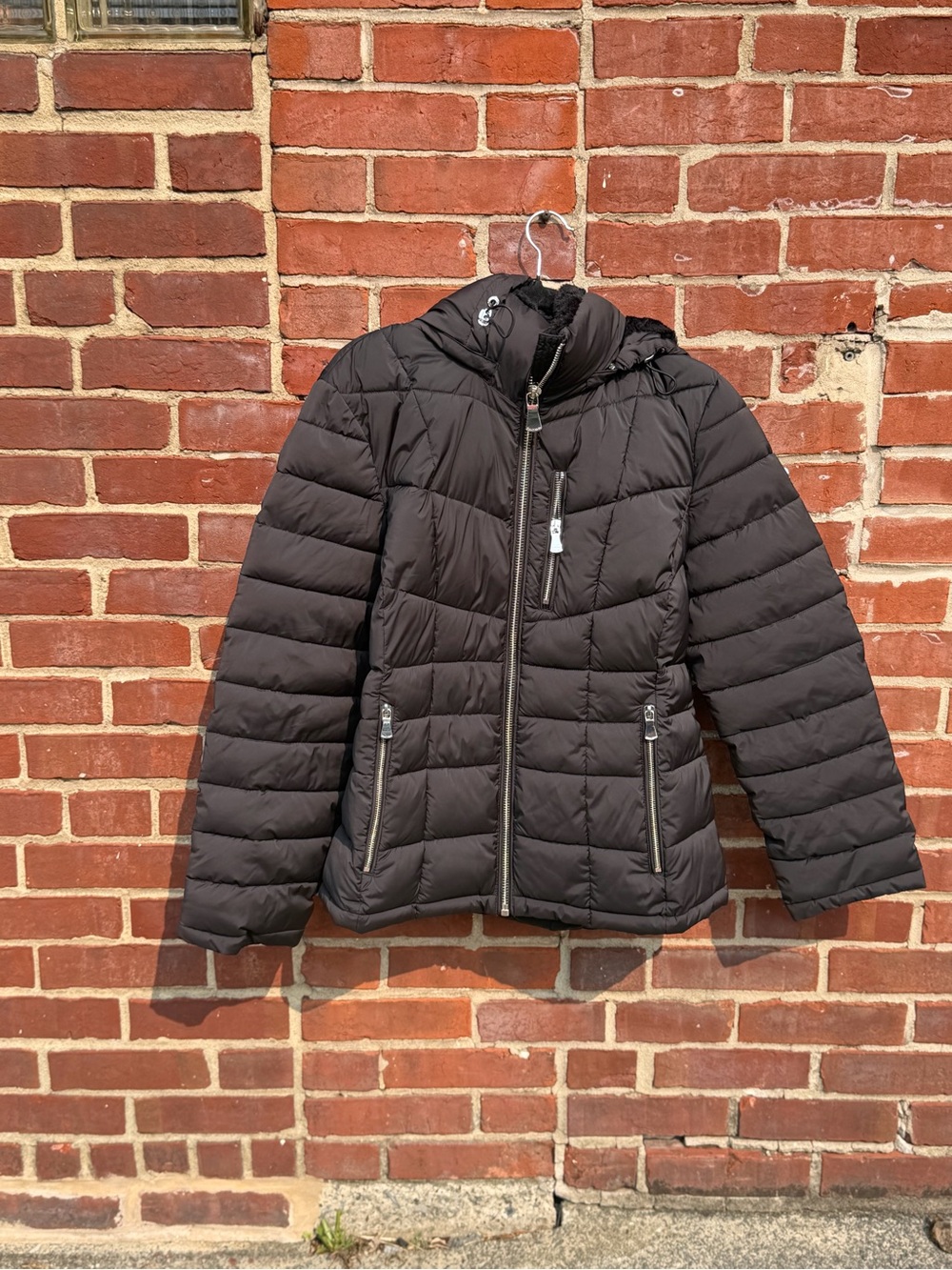 Calvin Klein Black Puffer Jacket with Hood